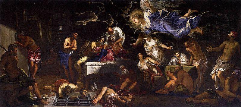 Jacopo Tintoretto St Roch in Prison Visited by an Angel Germany oil painting art